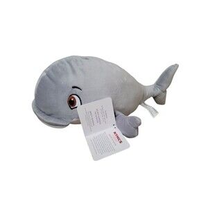 Kohl's Cares Worry Worry Whale Plush 14" Long Gray White Tummy Pout Pout Fish